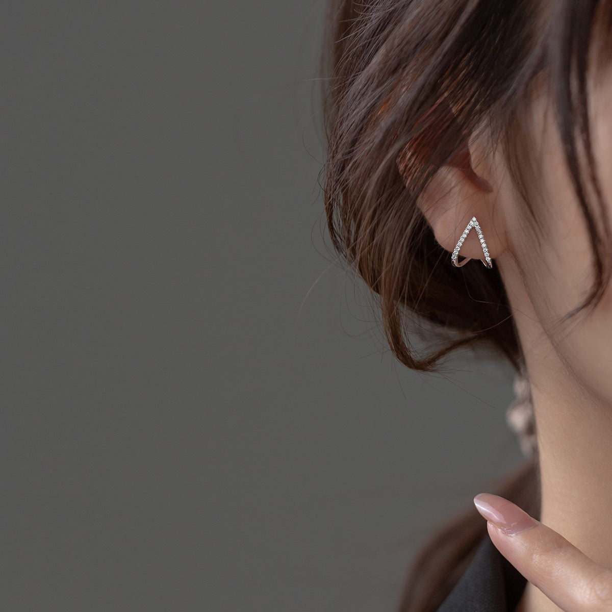 Dainty Diamond Heart Stud
