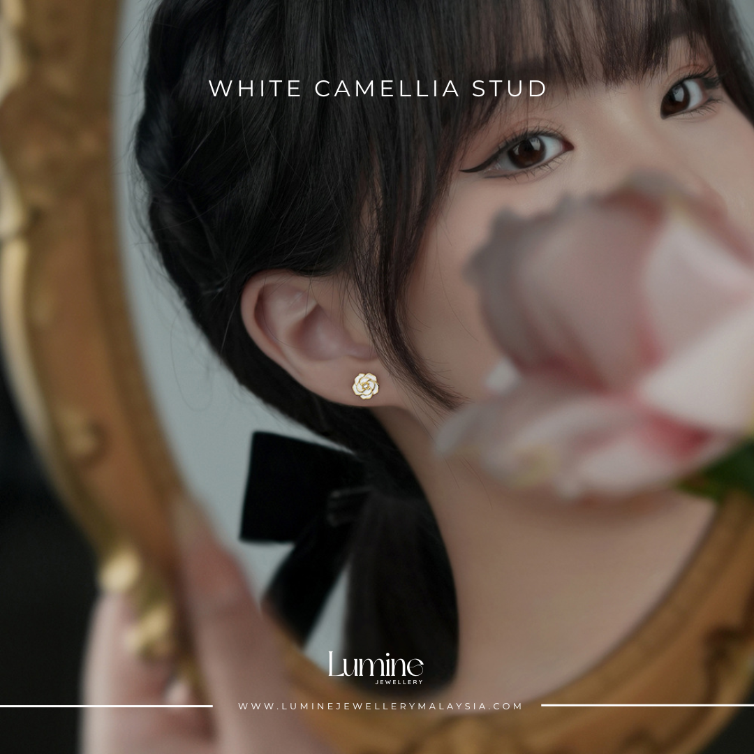 White Camellia Stud