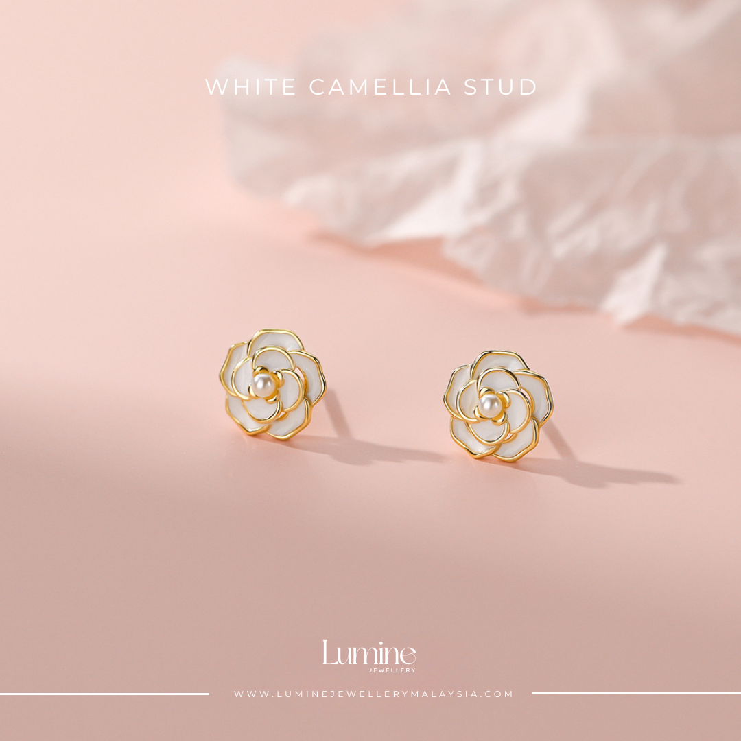 White Camellia Stud