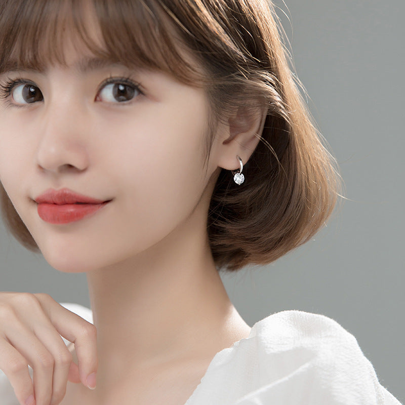 Elegant Diamond Hoop Earrings