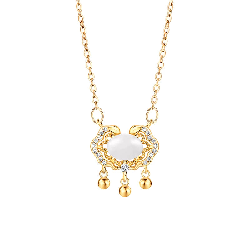 Gold Single Peace Lock Pendant