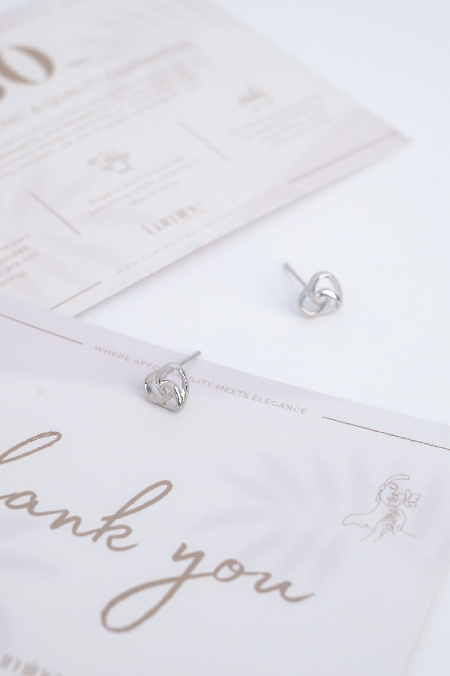 Heart-to-Heart Stud Earrings