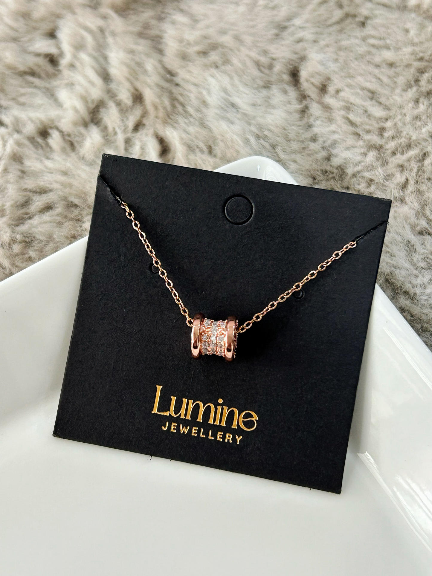 Rose Gold Diamond Quetzaly Necklace