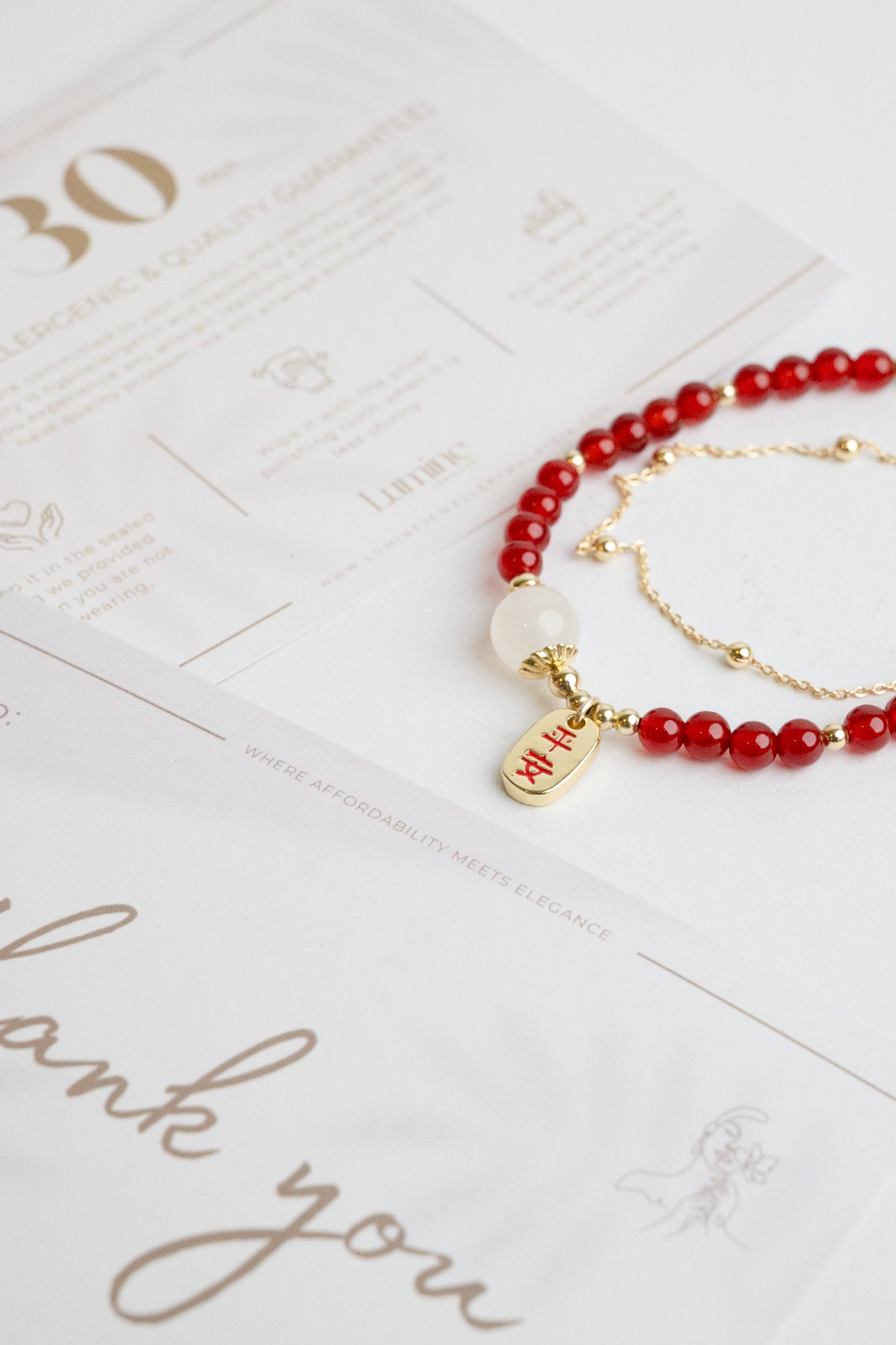 Red Safety Charm Bracelet (CNY)