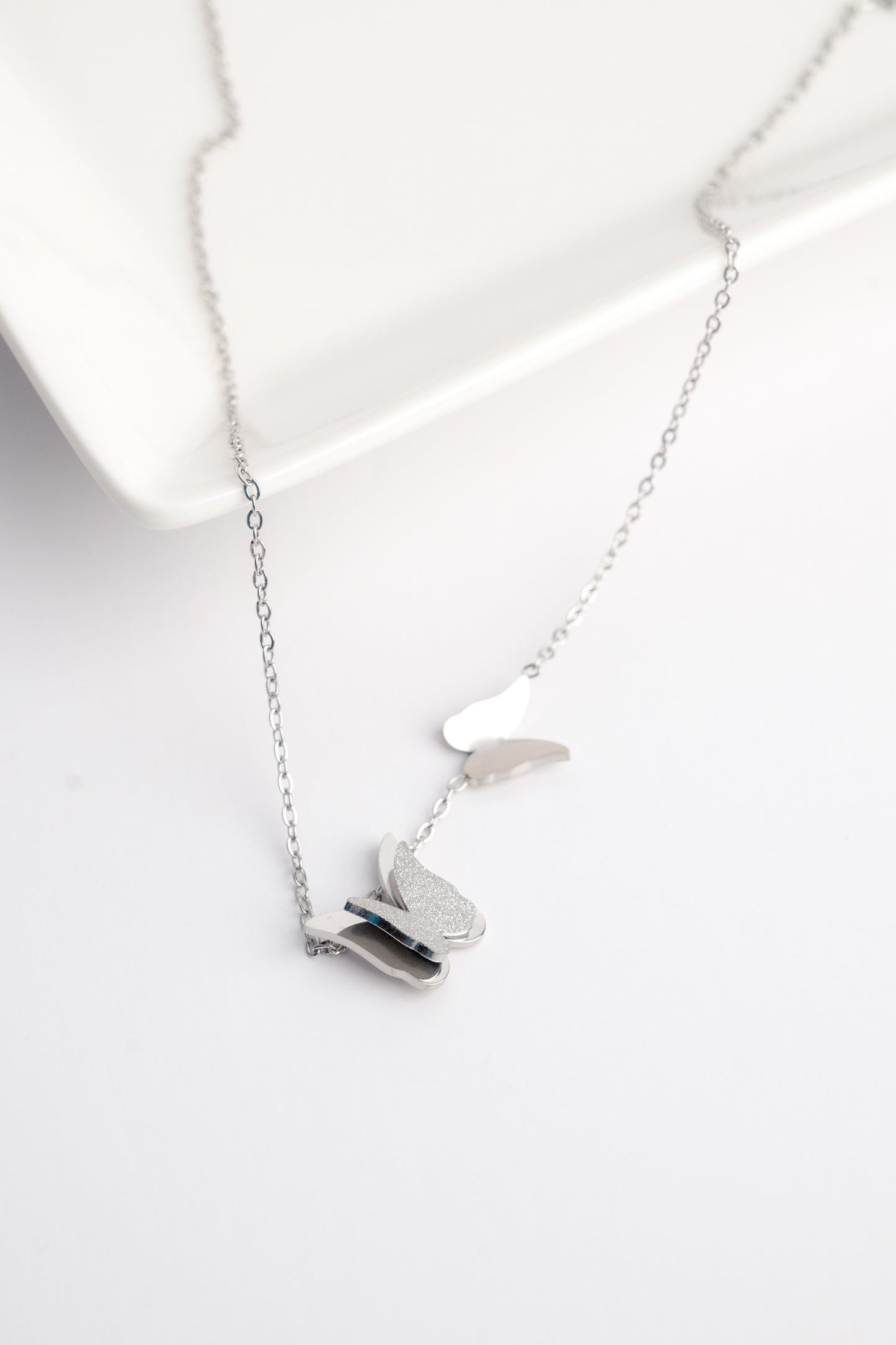 Twin Butterfly Elegance Necklace