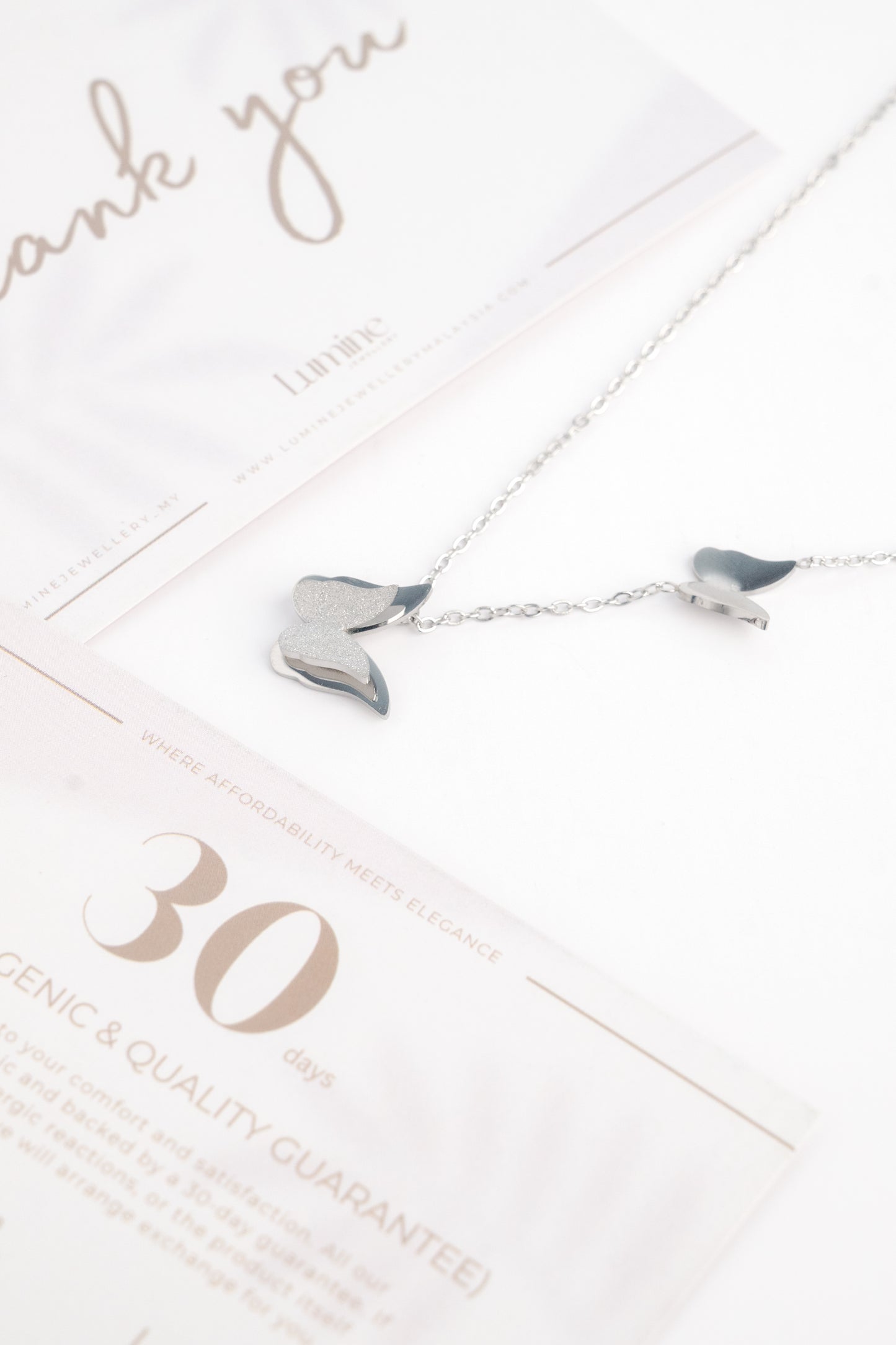 Twin Butterfly Elegance Necklace