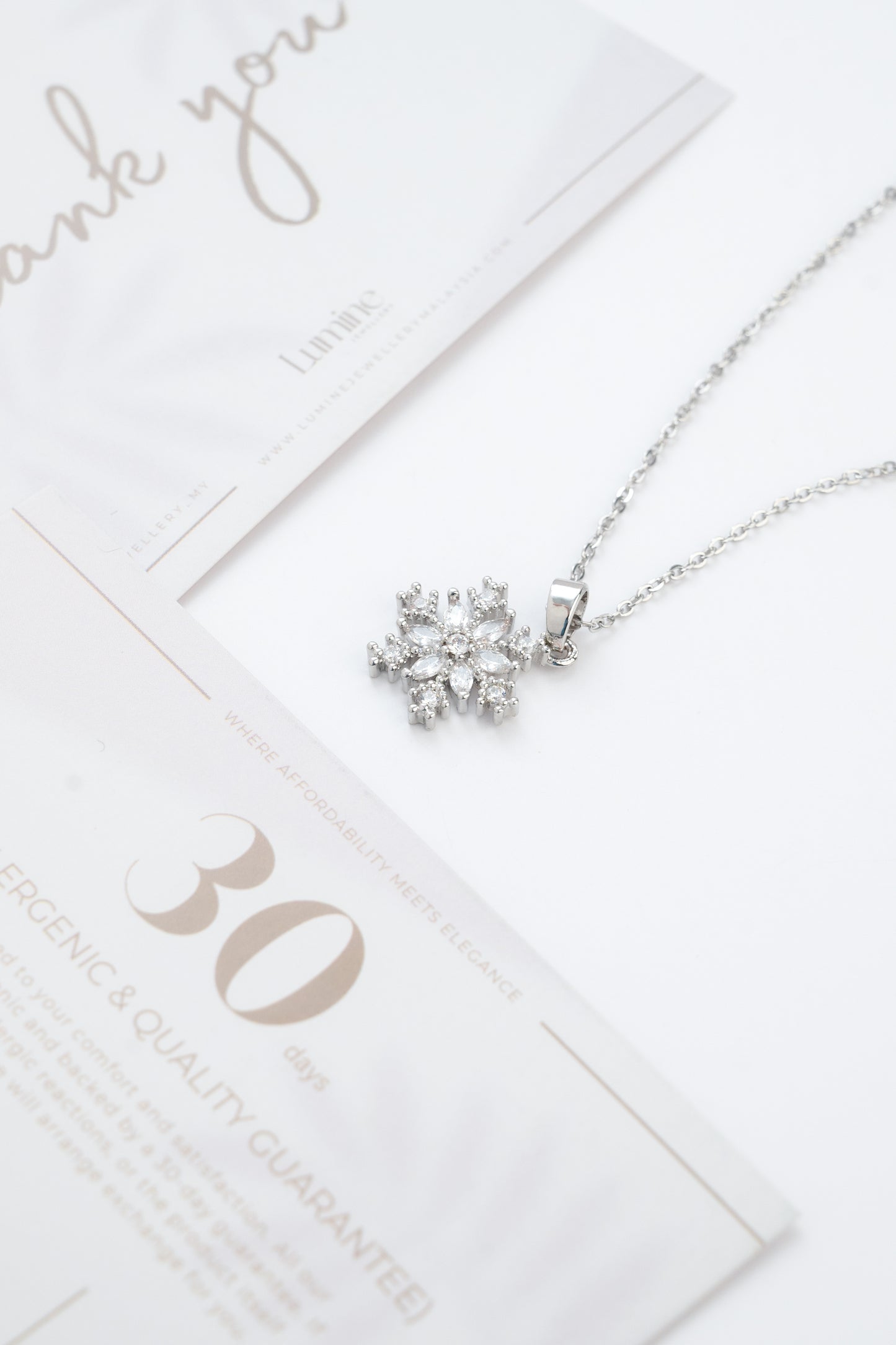 Diamond Snowflake Necklace II
