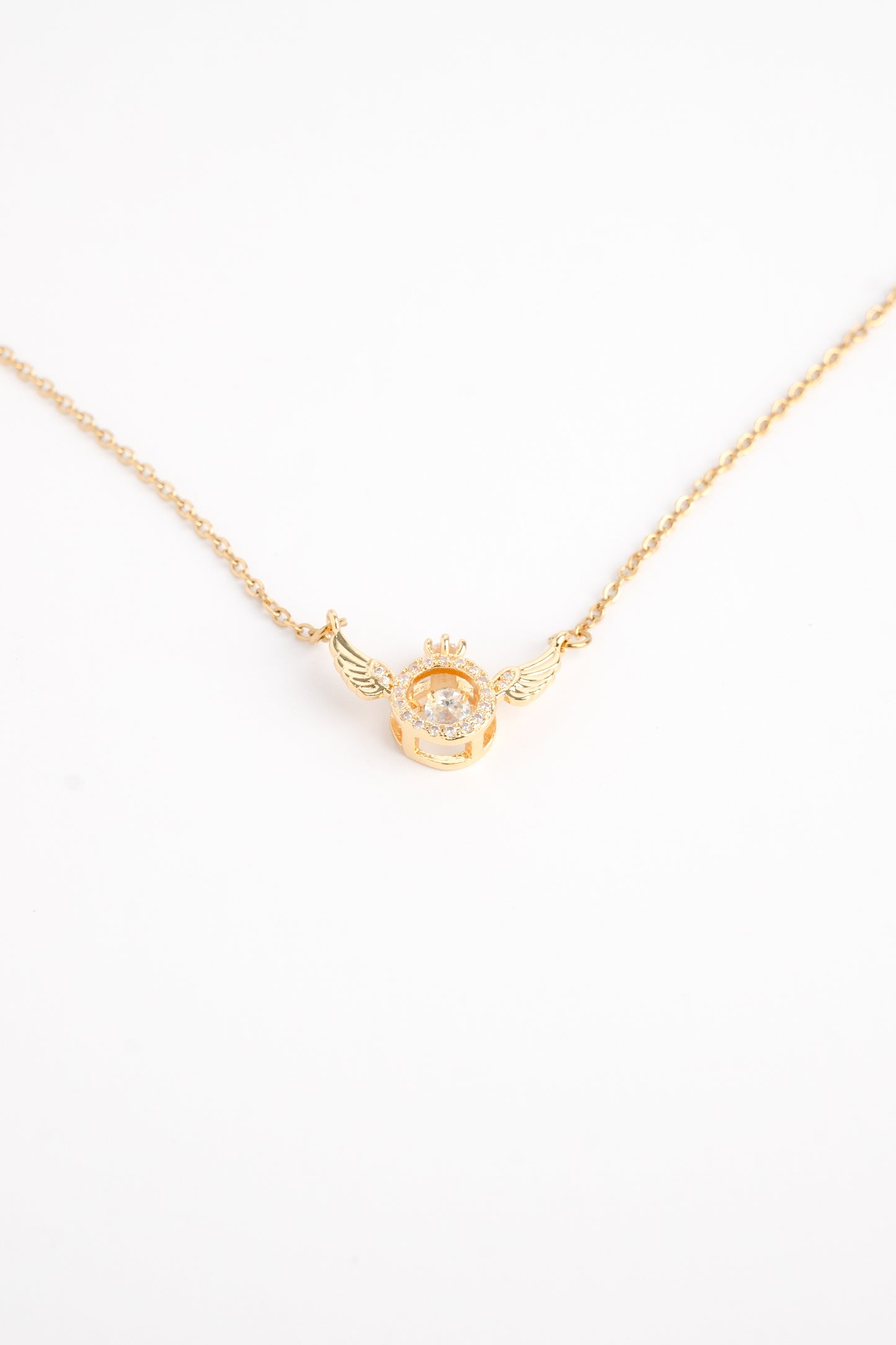 Gold Angel Heart Necklace