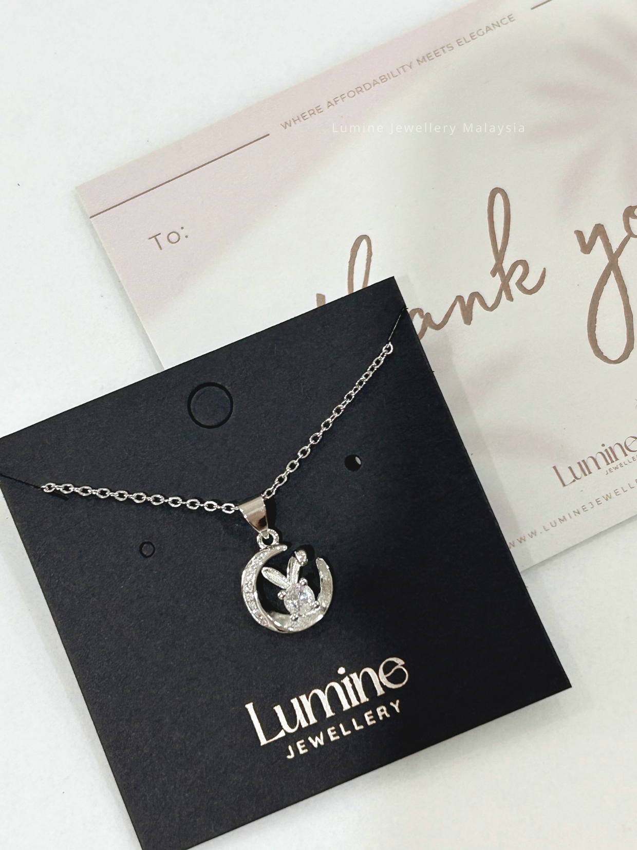 Luna Rabbit Diamond Necklace