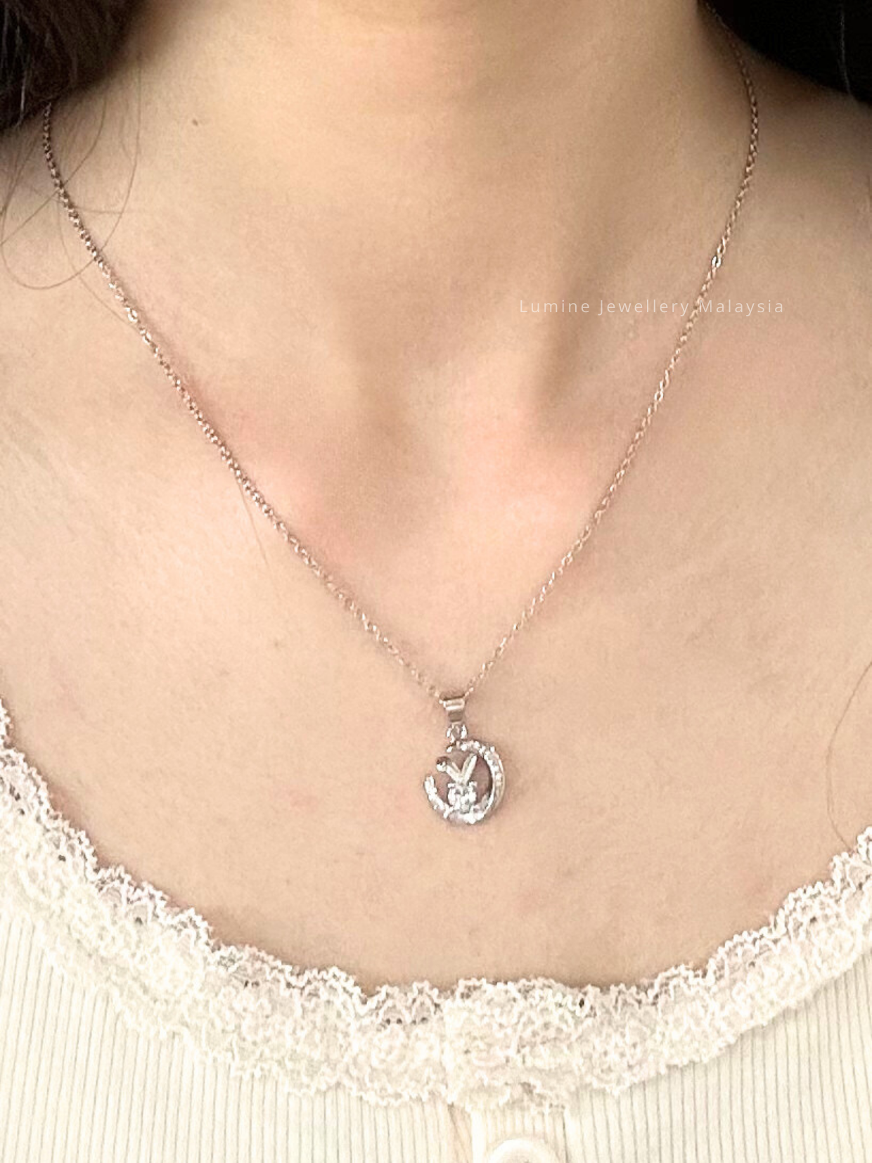 Luna Rabbit Diamond Necklace