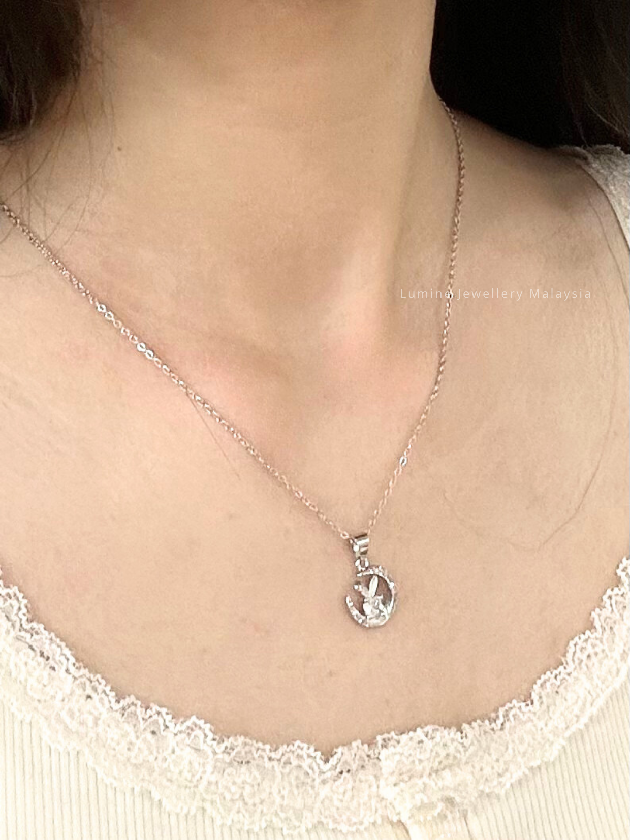 Luna Rabbit Diamond Necklace