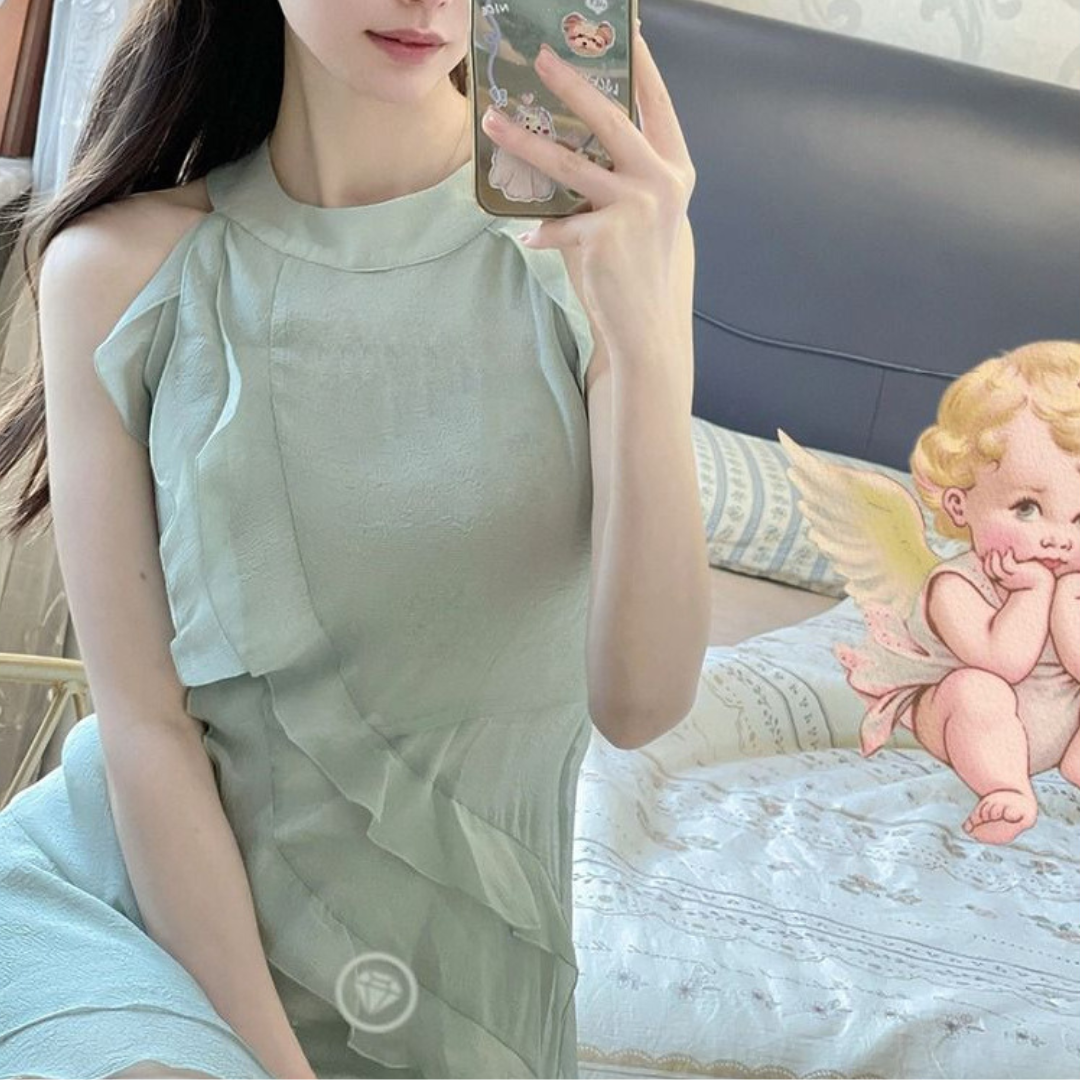 Summer Dopamine Mint Green Dress 夏日多巴胺薄荷绿连身裙