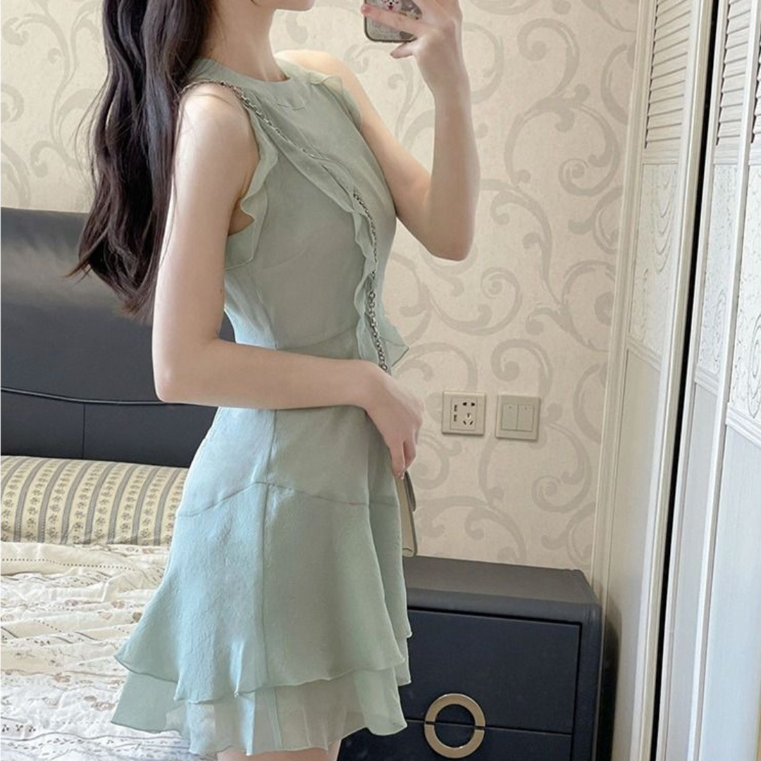 Summer Dopamine Mint Green Dress 夏日多巴胺薄荷绿连身裙