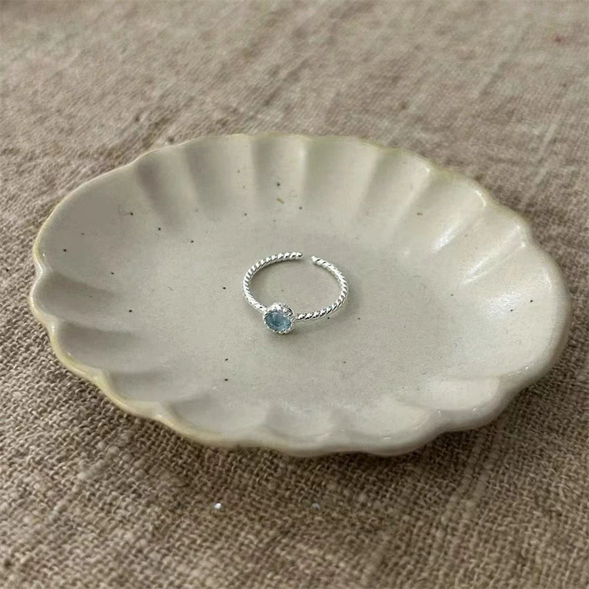Light Blue Crystal Ring
