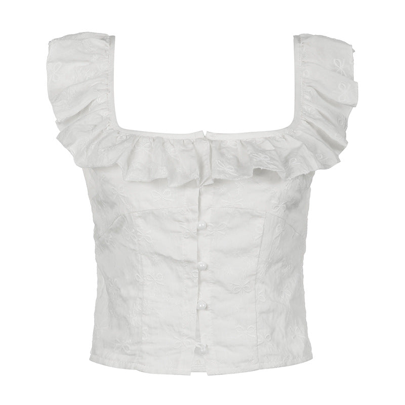 Pure Ruffle Grace Button-Up