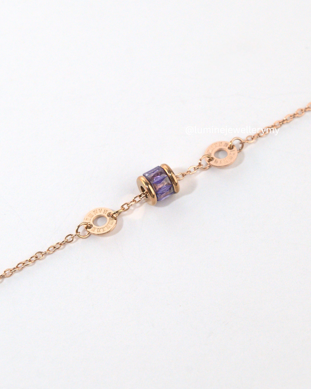 Purple Elegant Cylinder Bracelet