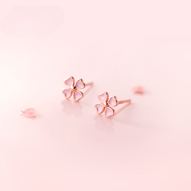 Sakura Clover Earrings