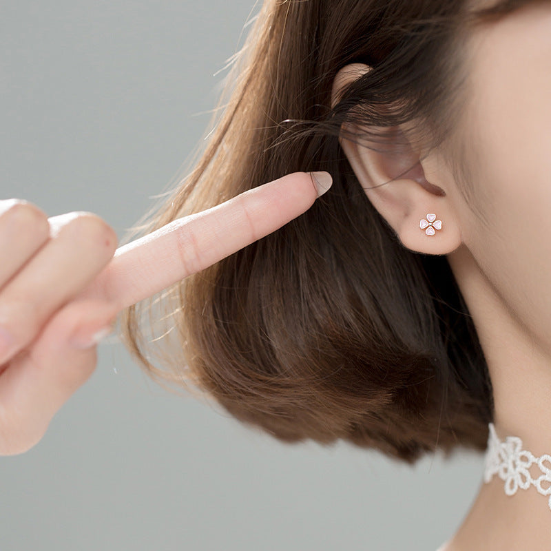 Sakura Clover Earrings