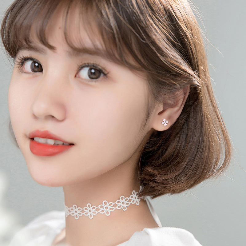 Sakura Clover Earrings