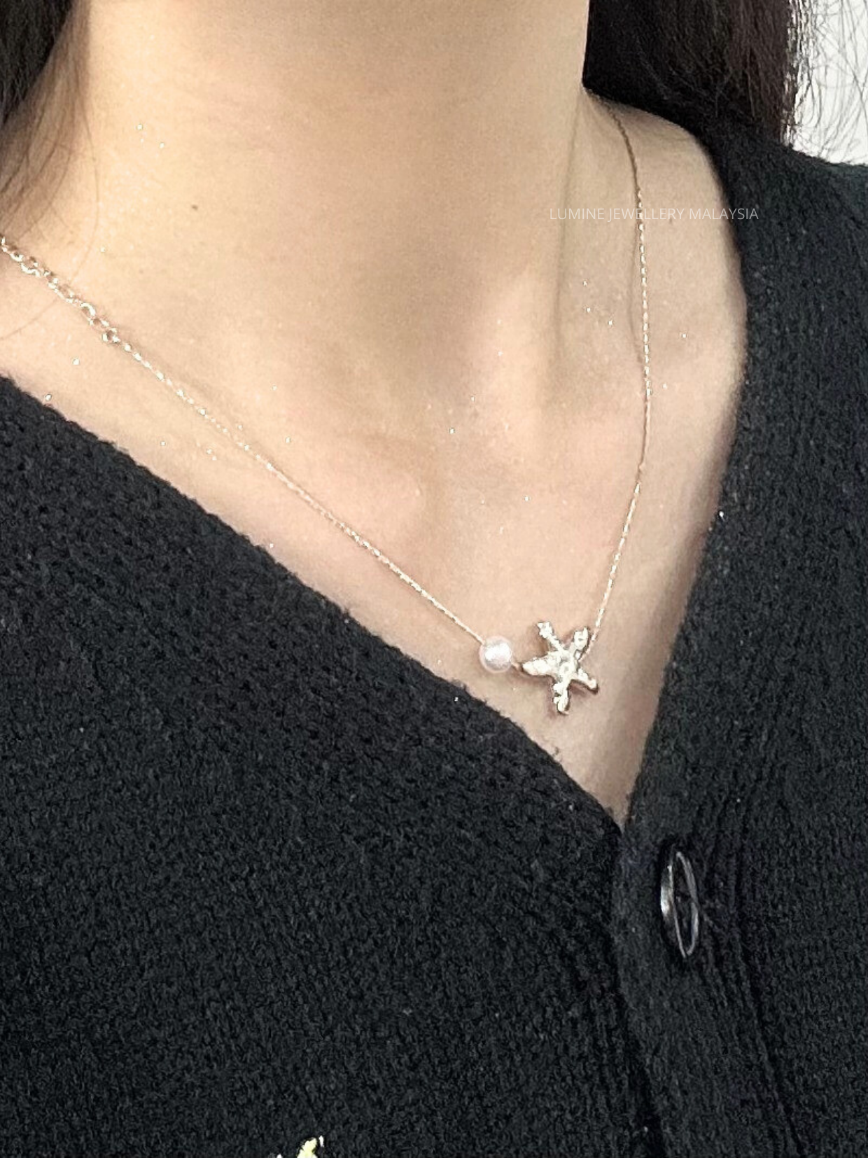 Starfish Natural Pearl Necklace