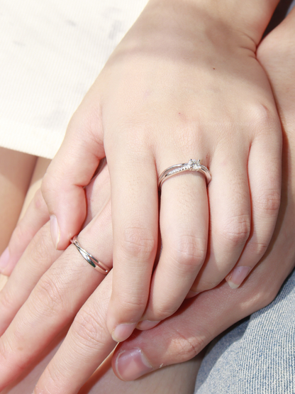 Éternel Croisé (Moissanite Couple Rings)