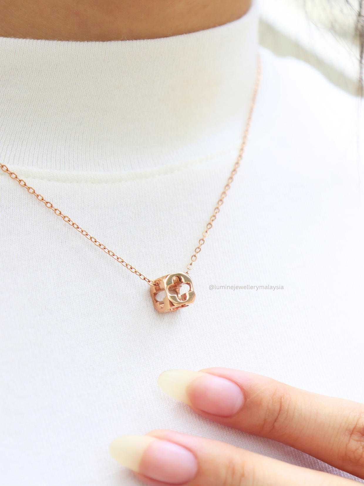 Clover Cube Necklace