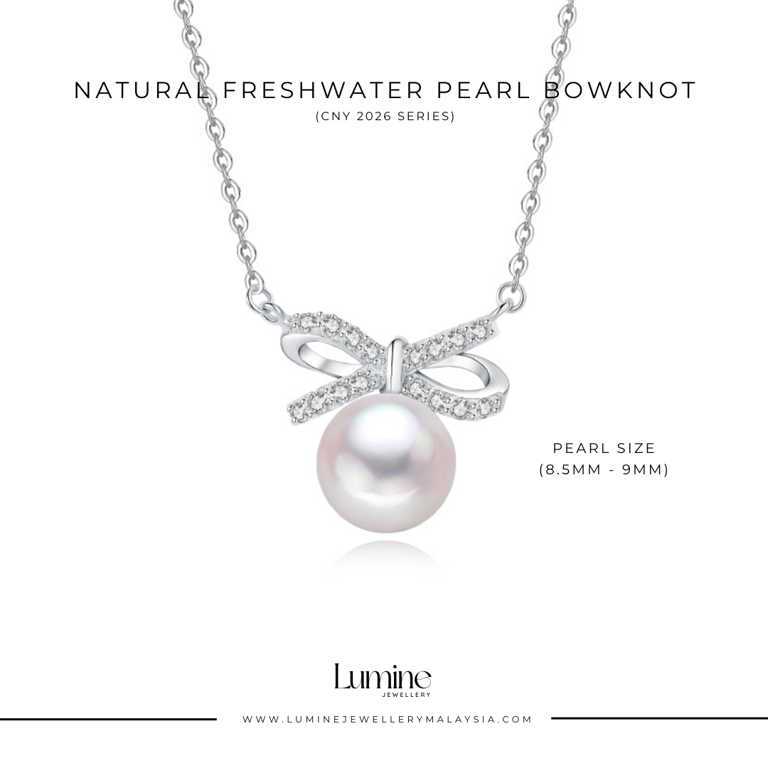 Natural Freshwater Pearl Bowknot Necklace