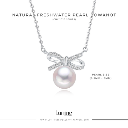 Natural Freshwater Pearl Bowknot Necklace