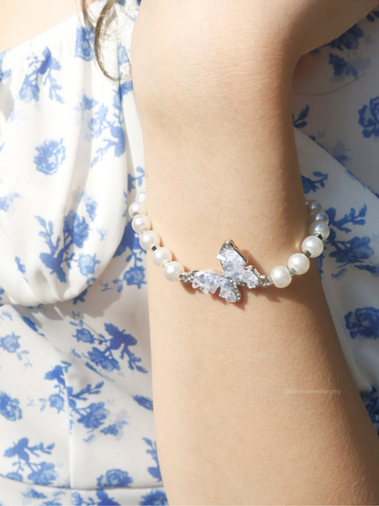 Starlight Pearl Butterfly Bracelet