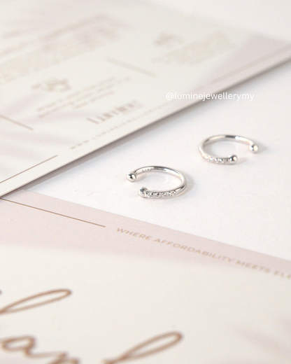 Minimalist Zircon Ear Clips
