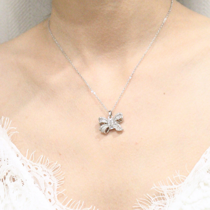 Big Diamond Bowknot Necklace