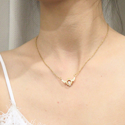 Gold Angel Heart Necklace