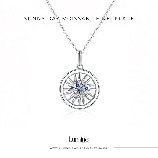 Sunny Day Moissanite Necklace with Cert (GRA Certified Moissanite | S925)