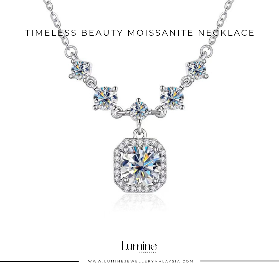 Timeless Beauty Moissanite Necklace with Cert (GRA Certified Moissanite | S925)