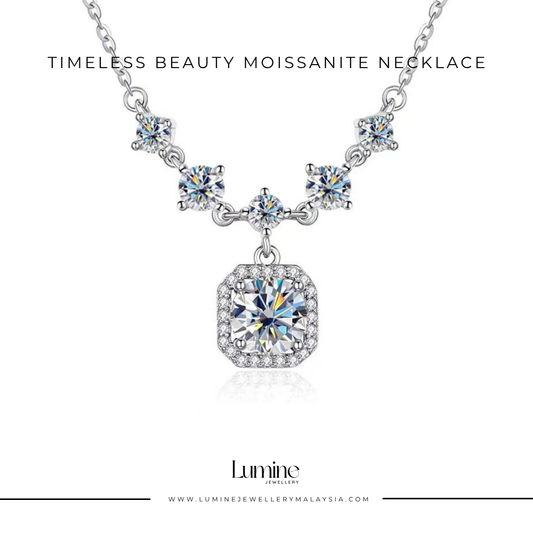 Timeless Beauty Moissanite Necklace with Cert (GRA Certified Moissanite | S925)