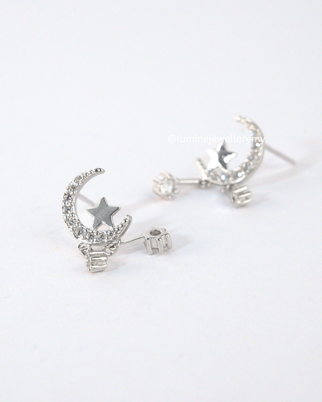 Crescent moon & Stars Studs