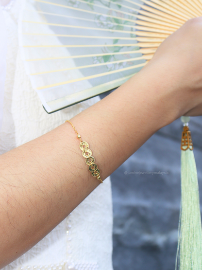 Emperor Coins Ice Sparkle Bracelet 碎碎冰五帝钱手链