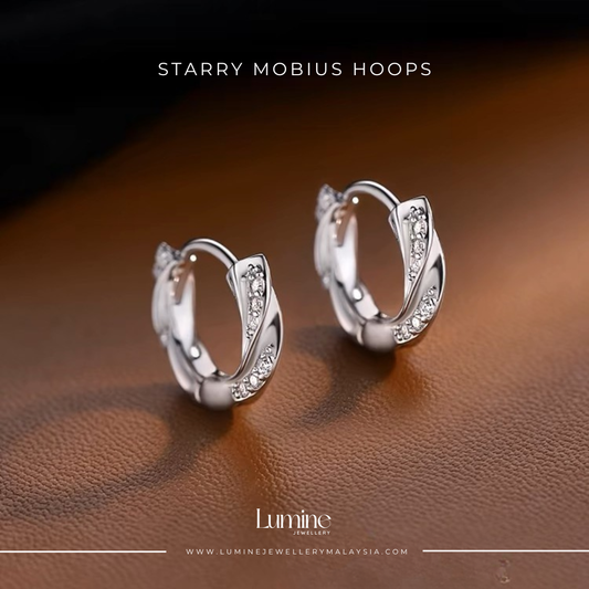 Starry Mobius Hoops