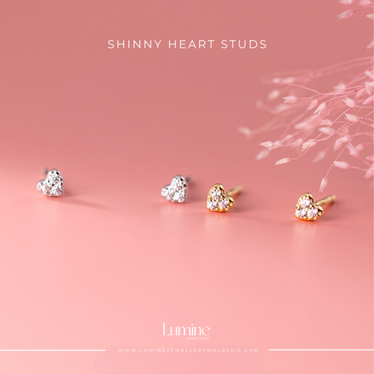 Shinny Heart Studs