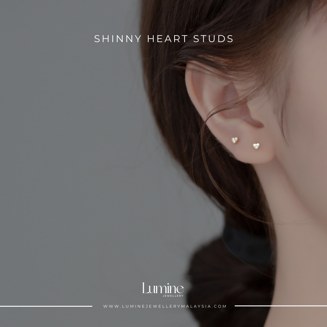 Shinny Heart Studs