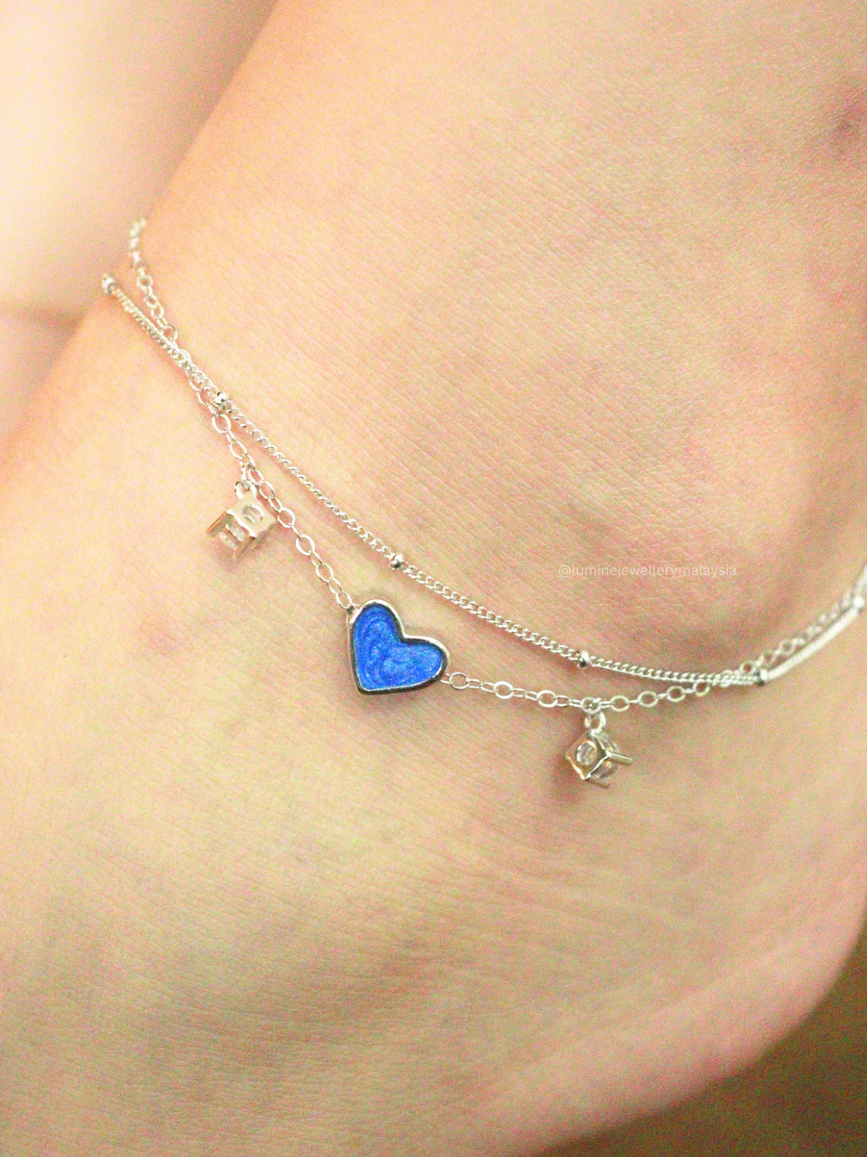 Aqua Heart Anklet