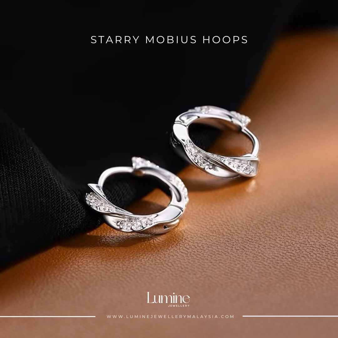 Starry Mobius Hoops