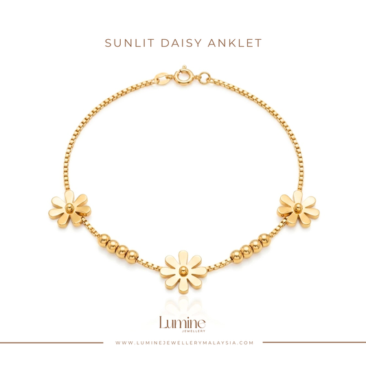 Sunlit Daisy Anklet