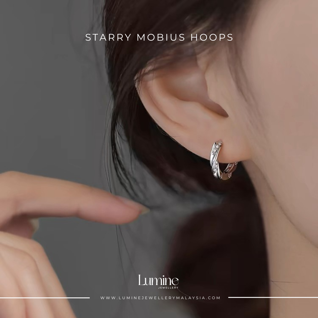 Starry Mobius Hoops