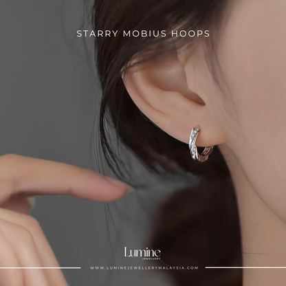 Starry Mobius Hoops