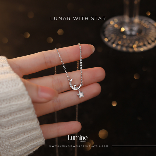 Lunar With Star Necklace