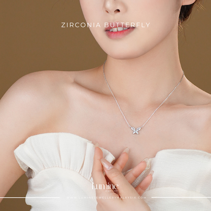 Zirconia Butterfly Necklace