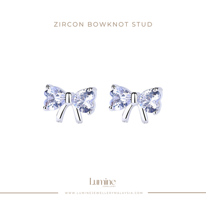 Zircon Bowknot Stud