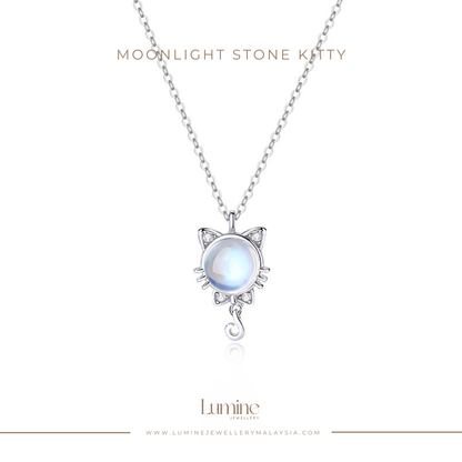 Moonlight Stone Kitty Necklace