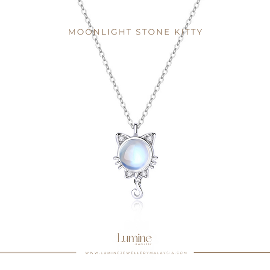 Moonlight Stone Kitty Necklace